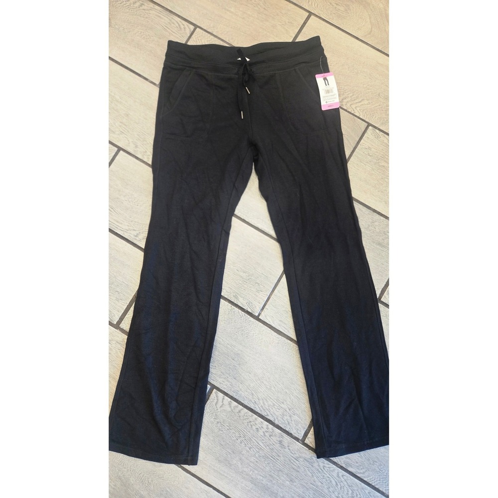 Member's Mark Womens Soft Modal Pant Black Lounge Yoga Drawstring Pockets Small